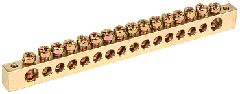 Шина PEN "земля-ноль" 8х12мм 16/2 (16групп/креп по краям)IEK в Находке