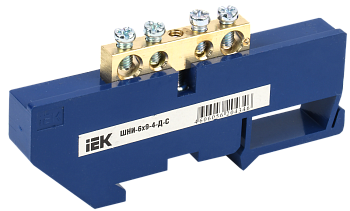 Шина N "ноль" на DIN-изол ШНИ-6х9-4-Д-С IEK в Находке