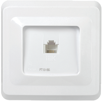 РТ10-ВБ Розетка 1-ая телефонная RJ11 ВЕГА белый IEK в Находке