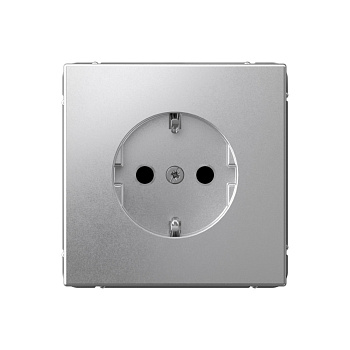 ARTGALLERY РОЗЕТКА с заземлением со шторками, 16А, механизм, АЛЮМИНИЙ в Находке