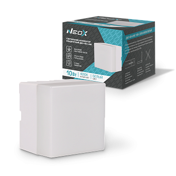 Светильник-коннектор квадратный ДБО-КВ-LINE 10Вт 230В 4000К белый NEOX в Находке