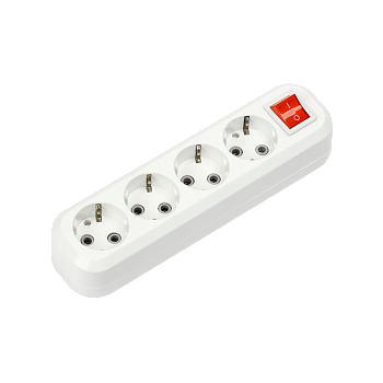 Колодка УЗВ-4-GRAND четырехместная с выключателем и заземлением 5240 IN HOME в Находке