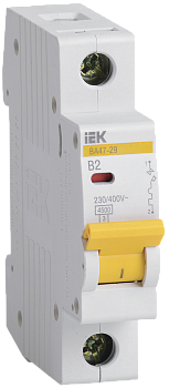 Автоматический выключатель ВА47-29 1P 2А 4,5кА характеристика В IEK в Находке