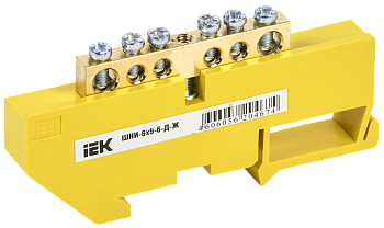 Шина PE "земля" на DIN-изоляторе ШНИ-6х9-6-Д-Ж IEK в Находке