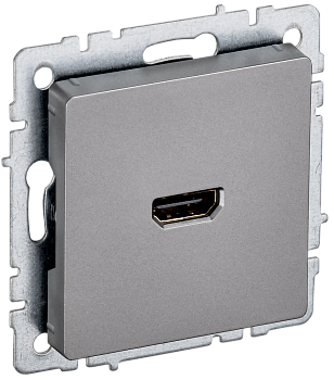 Розетка HDMI BRITE IEK сталь в Находке
