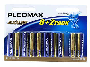 Батарейки АА Pleomax LR6-8+2BL (10шт) в Находке