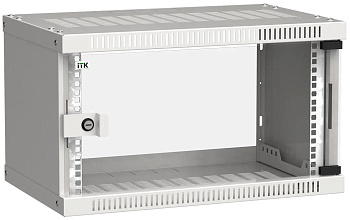 ITK Шкаф LINEA WE 6U 550x350мм дверь стекло серый в Находке