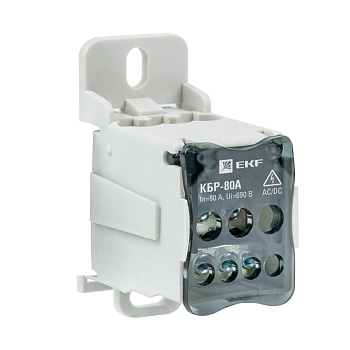 Блок распределительный КБР на DIN-рейку и монтажную панель 80A EKF PROxima в Находке