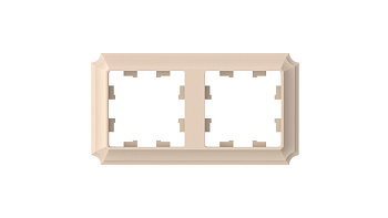 Рамка двойная AtlasDesign SE Antique песочная в Находке