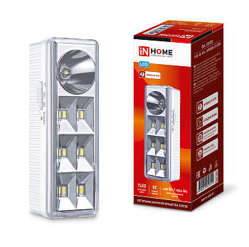 Светильник светодиодный аварийный СБА 2207DC 6+1LED 1.0Ah lithium battery DC IN HOME в Находке