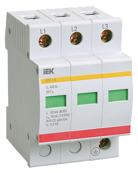 Ограничитель импульсного перенапряжения ОПС1-C 3P In=20kA Un=400B Im=40kA IEK в Находке