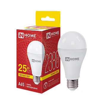 Лампа светодиодная LED-A65-VC 25Вт 230В Е27 3000К 2380Лм IN HOME в Находке